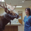 Moose Breaks Into Hospital- Nurse Brought to Tears by What She Sees on its Antlers